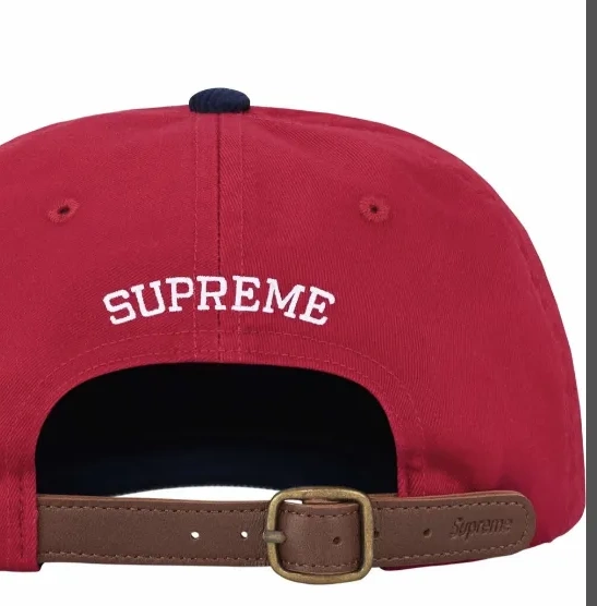 blocked Retro LOGO Color Red Black S Hat Embroidered Khaki 24SS Leather 2-TONE White Buckle 6-PANEL 0719